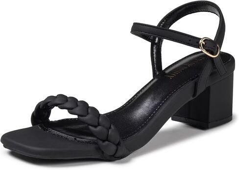Frank Mully Women's Braided Sandal Heels Ankle Strap Comfortable Blocked Heeled Sandals Square Open Toe Cute Prom Pump Sandals Shoes in Saudi Arabia