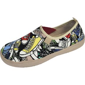 YunPeng Women's Casual Slip On Travel Walking Flat Shoes Fashion Lightweight Painted Art Walking Comfort Loafers