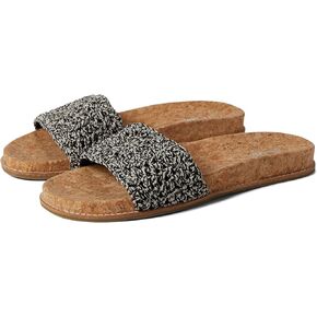 The SAK Women's Mendocino Slide Crochet, Slip On Sandals, Summer Open Toe Shoes, Black, 8