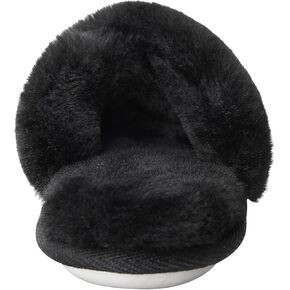 VONMAY Women's Soft Cross Band Slippers Plush Furry Slides Faux Fur Open Toe Comfy Slip On House Shoes