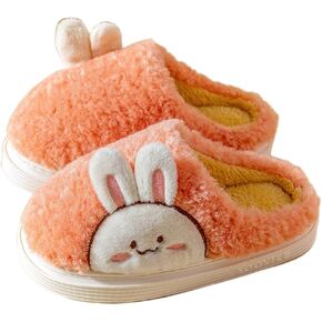 Solyinne Women's Winter Slippers Bunny Slippers Fluffy Winter Cute Thick Fur Rabbit Ladies Winter House Slippers Indoor Outdoor Bedroom Warm Shoes