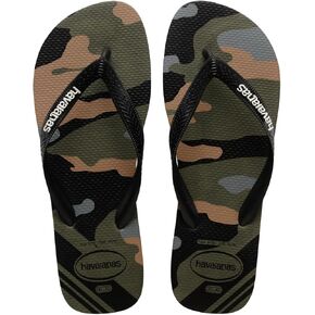 Havaianas Unisex Top Camo Sandal - Bold Print Flip Flops - Moss, 11/12W - 9/10M