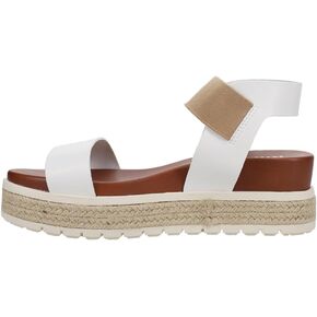 MIA Womens Kandice Espadrille Platform Athletic Sandals Casual Low Heel 1-2" - White