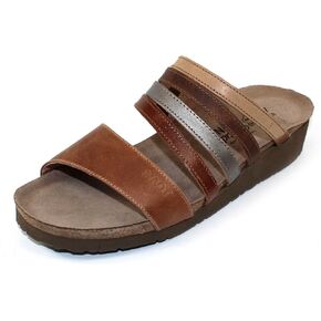 NAOT Women's Peyton Sandal Latte Brown Lthr/Maple Brown Lthr/Mirror Lthr/Saddle Brown Lthr/Vintage Camel Lthr 6 M US