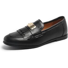 Loafers for Women Slip On Moccasins Shoes Tassel Flats No Heel with Chain