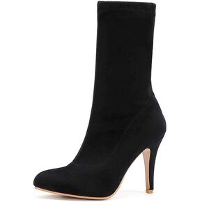 Woman Fashion Pointed Toe Ankle Booties Stilettos Solid Color Short Boots