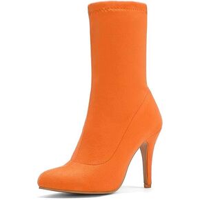 Woman Fashion Pointed Toe Ankle Booties Stilettos Solid Color Short Boots