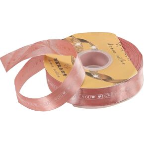 شريط MECCANIXITY بعرض 2.5 سم وعرض 50 ياردة، شريط أحبك على شكل قلب، أشرطة من الساتان Grosgrain مخصصة باللون الأسود لتغليف الهدايا وأقواس صندوق الكيك