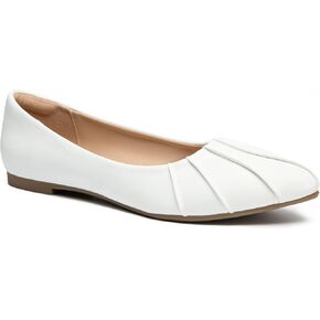 أحذية Trary النسائية المسطحة ذات مقدمة مدببة مغلقة سهلة الارتداء ومريحة للمشي باللون الأبيض كاجوال in Kuwait