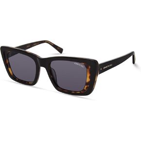 Kenneth Cole New York Women's KC5105A Square Sunglasses, Black/Other/Smoke, 51/19/140