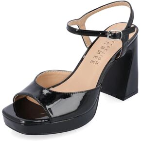 كعب نسائي ذو نعل سميك من مجموعة Journee مع مقدمة مفتوحة وتفاصيل إبزيم in Kuwait