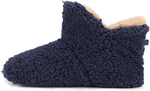 NodNod Women's Faux Sherpa Slipper Booties with Cozy Memory Foam Insole, Winter Warm Fluffy House Slippers with Nonslip Rubber Sole for Indoor Bedroom in Saudi Arabia