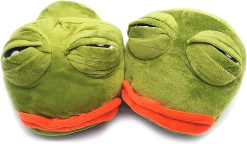 Tapatuli Pepe The Frog Slippers, Unisex, One Size, Funny Unusual Gift, Cartoon Slippers For Men & Women, Indoor Outdoor House Shoes, Cozy, Comedy, Green in Saudi Arabia
