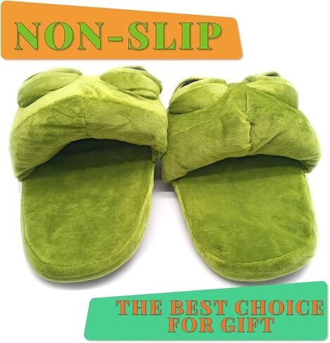 Tapatuli Pepe The Frog Slippers, Unisex, One Size, Funny Unusual Gift, Cartoon Slippers For Men & Women, Indoor Outdoor House Shoes, Cozy, Comedy, Green in Saudi Arabia