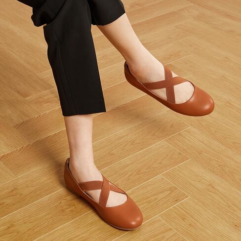 أحذية Trary النسائية، أحذية مسطحة بنية واسعة العرض للنساء، أحذية ماري جين بحزام الكاحل للنساء، أحذية نسائية مسطحة للنساء، أحذية باليه مسطحة مع دعم للقوس، أحذية ماري جين المسطحة للنساء، أحذية نسائية مسطحة مقاس 9 in Kuwait