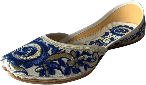 Women Flat Ballerina Comfortable Punjabi Jutti Khussa Shoes Ethnic Loafers Pumps in Saudi Arabia