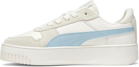 PUMA Women's CARINA STREET SUEDE Sneaker, Warm White-Frosted Ivory-Silver Sky, 9 in Saudi Arabia