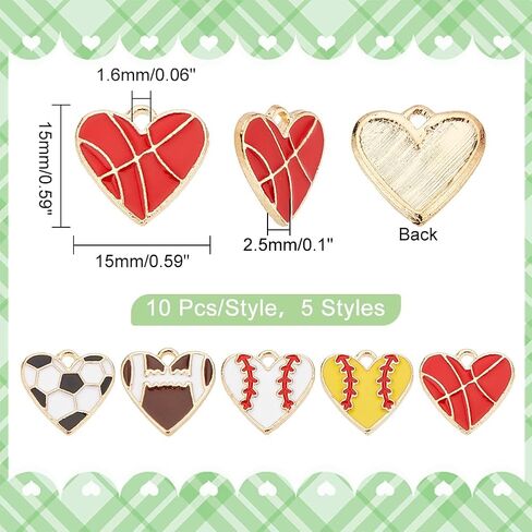 PH PandaHall Heart Pendart Charms in Kuwait