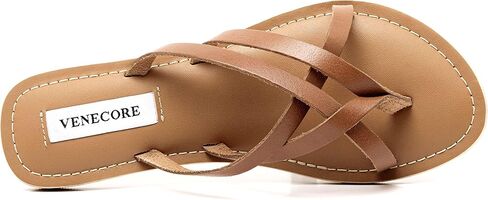 Chloe Women's Strapy Leather Slip-on Summer Flat Sandals in Saudi Arabia