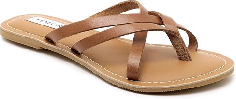 Chloe Women's Strapy Leather Slip-on Summer Flat Sandals in Saudi Arabia