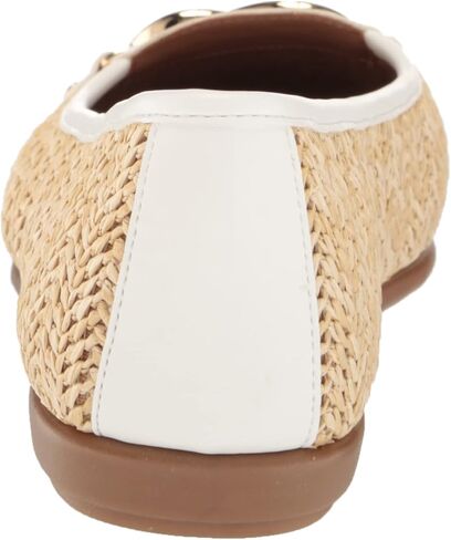 Aerosoles Women's Big Bet Flat Heel, Natural Combo Raffia, 8 in Saudi Arabia