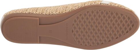 Aerosoles Women's Big Bet Flat Heel, Natural Combo Raffia, 8 in Saudi Arabia