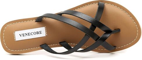 Chloe Women's Strapy Leather Slip-on Summer Flat Sandals in Saudi Arabia