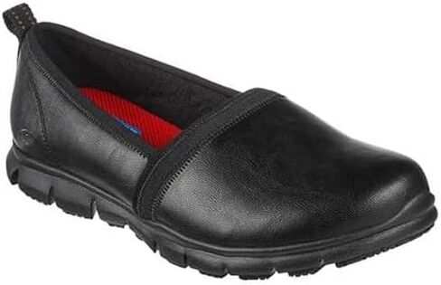 حذاء بدون كعب للمشي للسيدات من Skechers، أسود حقيقي، 8 in Saudi Arabia
