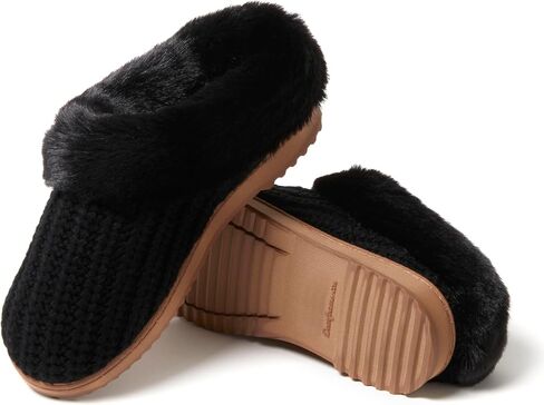 Dearfoams Women's Hannah Chenille Knit Clog Slipper in Saudi Arabia