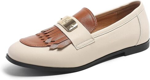 Loafers for Women Slip On Moccasins Shoes Tassel Flats No Heel with Chain in Saudi Arabia