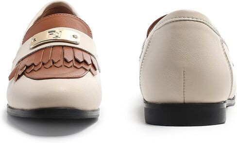 Loafers for Women Slip On Moccasins Shoes Tassel Flats No Heel with Chain in Saudi Arabia
