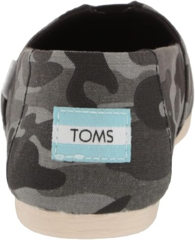 TOMS Womens Alpargata Camo Slip On Flats Casual - Black in Saudi Arabia