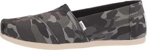 TOMS Womens Alpargata Camo Slip On Flats Casual - Black in Saudi Arabia