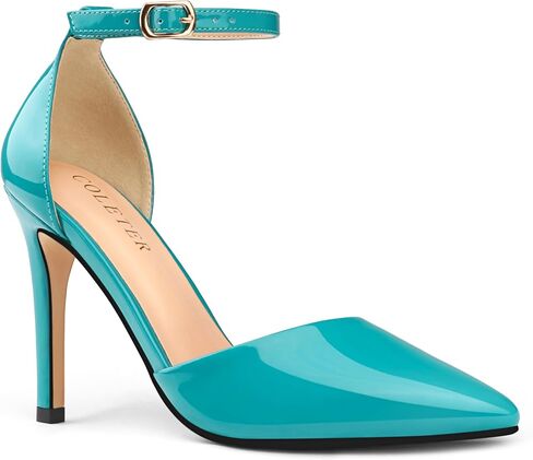 COLETER Women's 4Inch Pumps Pointed Toe Ankle Strap Stiletto Heels Party Wedding Dress Shoes in Saudi Arabia