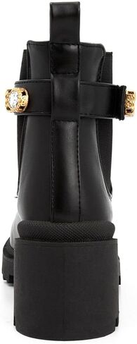 Sugar Women's Kacee Mid Calf Chunky Heel Lace Up Fashion Boots in Kuwait