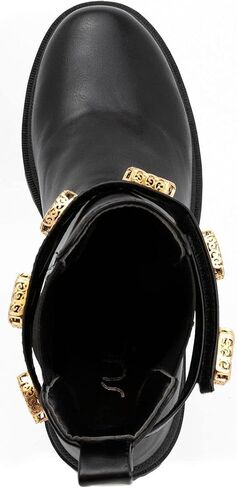 Sugar Women's Kacee Mid Calf Chunky Heel Lace Up Fashion Boots in Kuwait