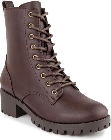 Sugar Women's Kacee Mid Calf Chunky Heel Lace Up Fashion Boots in Saudi Arabia