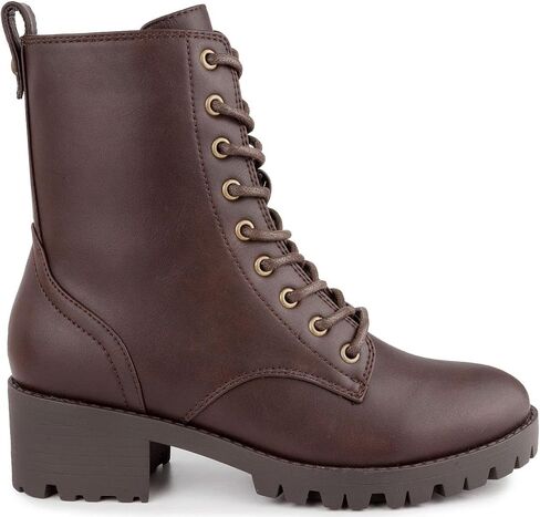 Sugar Women's Kacee Mid Calf Chunky Heel Lace Up Fashion Boots in Saudi Arabia