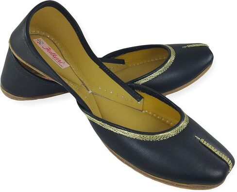 Women's Nappa Soft Genuine Leather Juttis | Bite and Pinch Free Jutis | Punjabi Jutti For Ladies | Casual Flat Stylish Mojari | Ethnic Flats For Girls | in Saudi Arabia