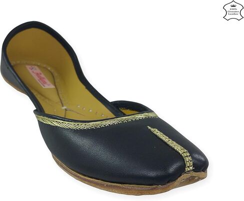 Women's Nappa Soft Genuine Leather Juttis | Bite and Pinch Free Jutis | Punjabi Jutti For Ladies | Casual Flat Stylish Mojari | Ethnic Flats For Girls | in Saudi Arabia
