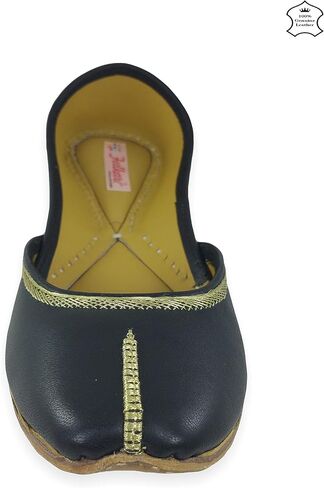 Women's Nappa Soft Genuine Leather Juttis | Bite and Pinch Free Jutis | Punjabi Jutti For Ladies | Casual Flat Stylish Mojari | Ethnic Flats For Girls | in Saudi Arabia
