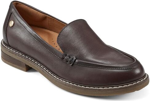 Easy Spirit Women's Jaylin Loafer, Dark Brown Leather, 10.5 in Saudi Arabia