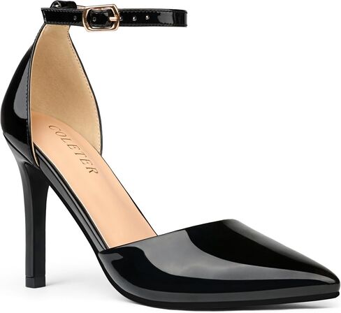 COLETER Women's 4Inch Pumps Pointed Toe Ankle Strap Stiletto Heels Party Wedding Dress Shoes in Saudi Arabia