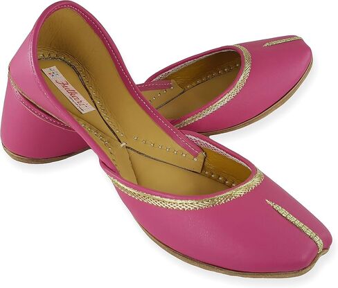 Women's Nappa Soft Genuine Leather Juttis | Bite and Pinch Free Jutis | Punjabi Jutti For Ladies | Casual Flat Stylish Mojari | Ethnic Flats For Girls | in Saudi Arabia