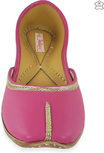 Women's Nappa Soft Genuine Leather Juttis | Bite and Pinch Free Jutis | Punjabi Jutti For Ladies | Casual Flat Stylish Mojari | Ethnic Flats For Girls | in Saudi Arabia
