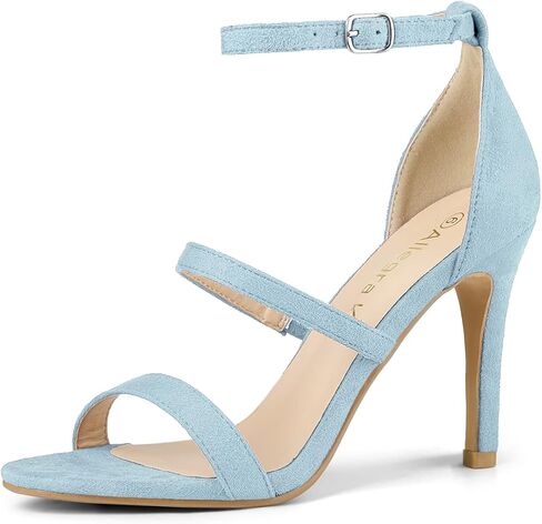 Allegra K Women's Open Toe Triple Straps Stiletto High Heel Sandals in Saudi Arabia