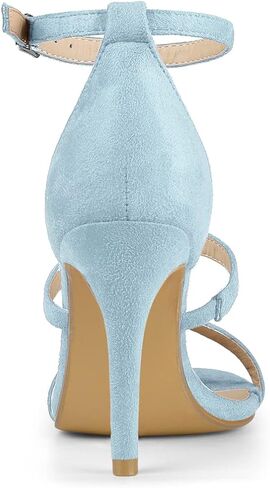 Allegra K Women's Open Toe Triple Straps Stiletto High Heel Sandals in Saudi Arabia