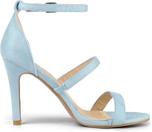 Allegra K Women's Open Toe Triple Straps Stiletto High Heel Sandals in Saudi Arabia