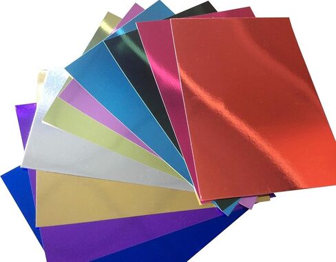 Silver Metallic Cardstock Paper, 30pcs of 12"x12" (250 GSM) - Foil Board, Mirror Finish Surface, Perfect for Crafting, Invitations & Decorations (Silver) in Saudi Arabia