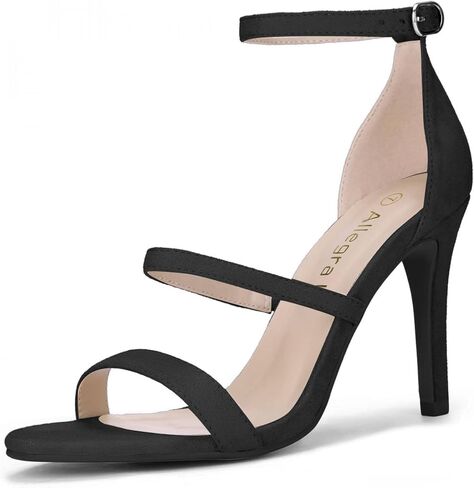 Allegra K Women's Open Toe Triple Straps Stiletto High Heel Sandals in Saudi Arabia